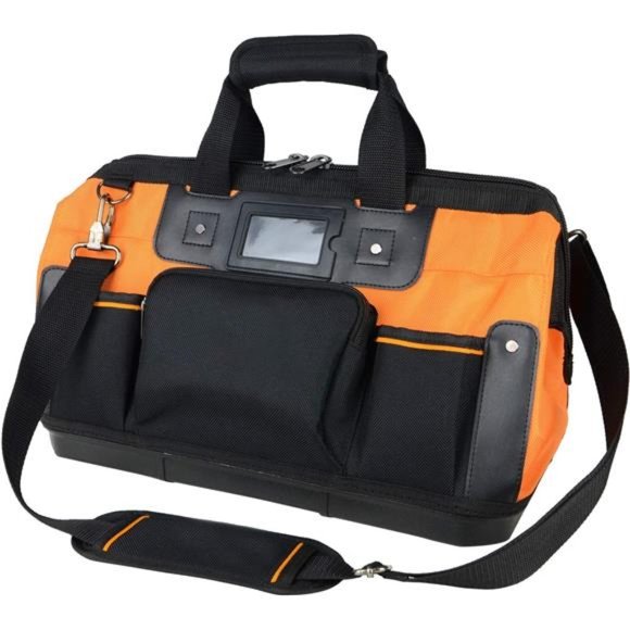 16" Wide Mouth Tool Bag with Shoulder Strap Portable Waterproof Tool Organizer - Picture 1 of 6